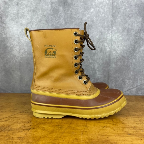 Sorel 1964 Premium Women’s Insulated Duck Boots Brown Leather Weatherproof US 7 - Picture 2 of 12